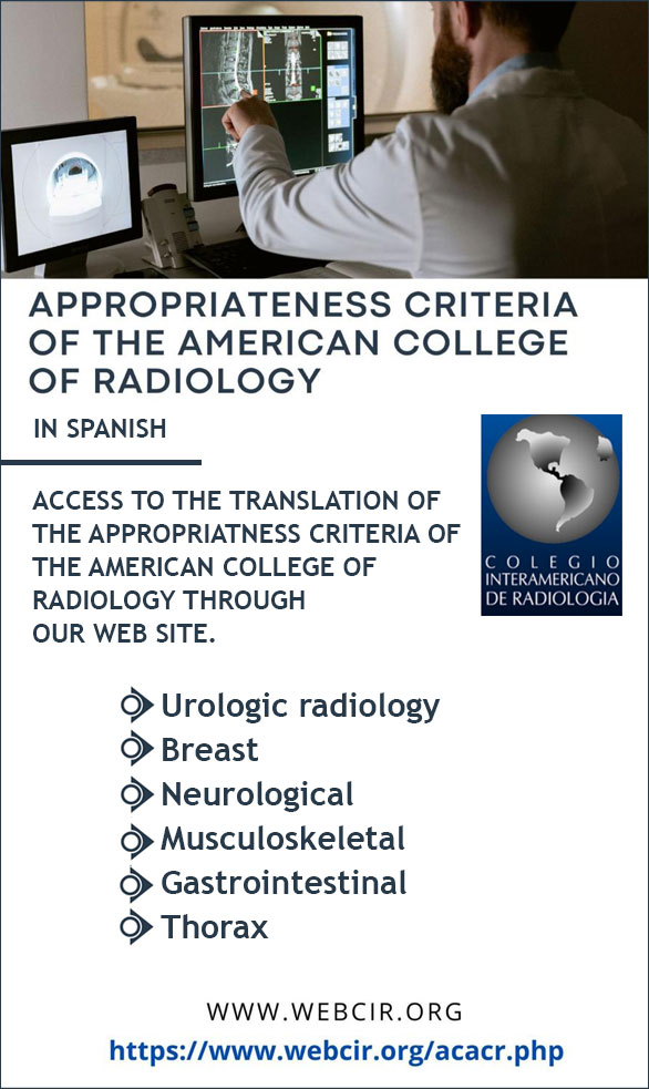 TRADUCCIONES AL ESPAÑOL DE APPROPRIATENESS CRITERIA OF THE AMERICAN COLLEGE OF RADIOLOGY