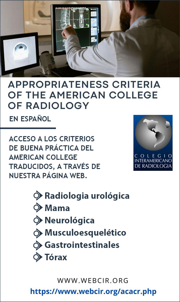 TRADUCCIONES AL ESPAÑOL DE APPROPRIATENESS CRITERIA OF THE AMERICAN COLLEGE OF RADIOLOGY